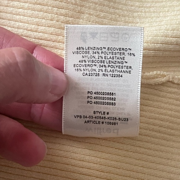 WILFRED Tops & Bodysuits Heaven Top Sweetheart Ribbed Knit Strapless Tube Top MD - Picture 7 of 9